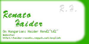 renato haider business card